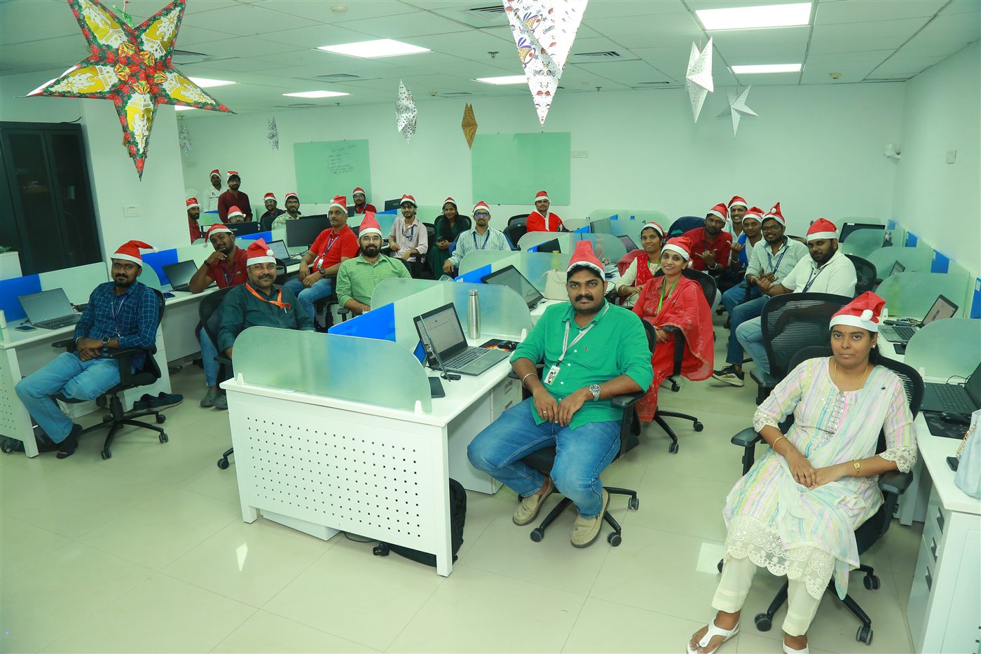 Christmas celebration in the office