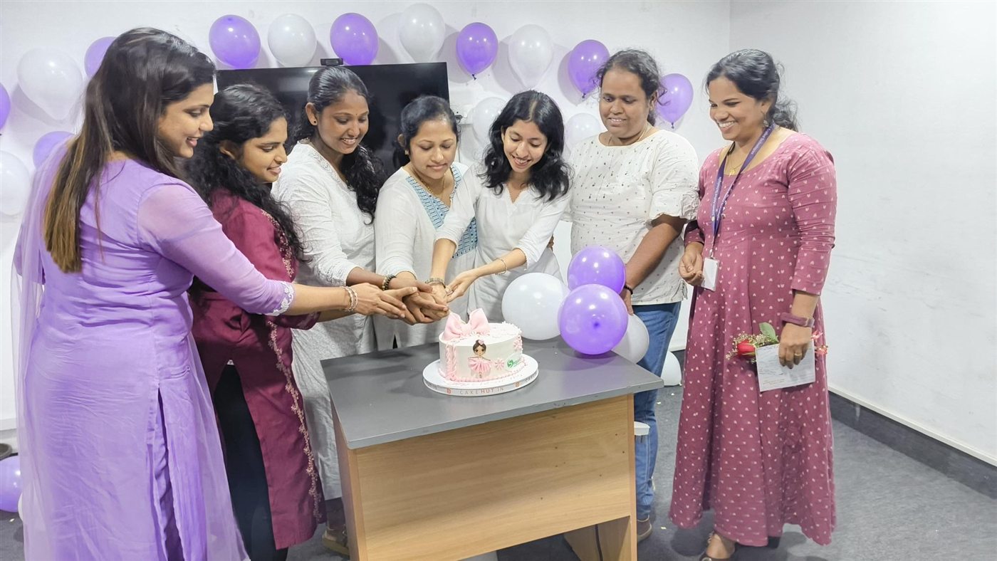 Cake cutting celebration