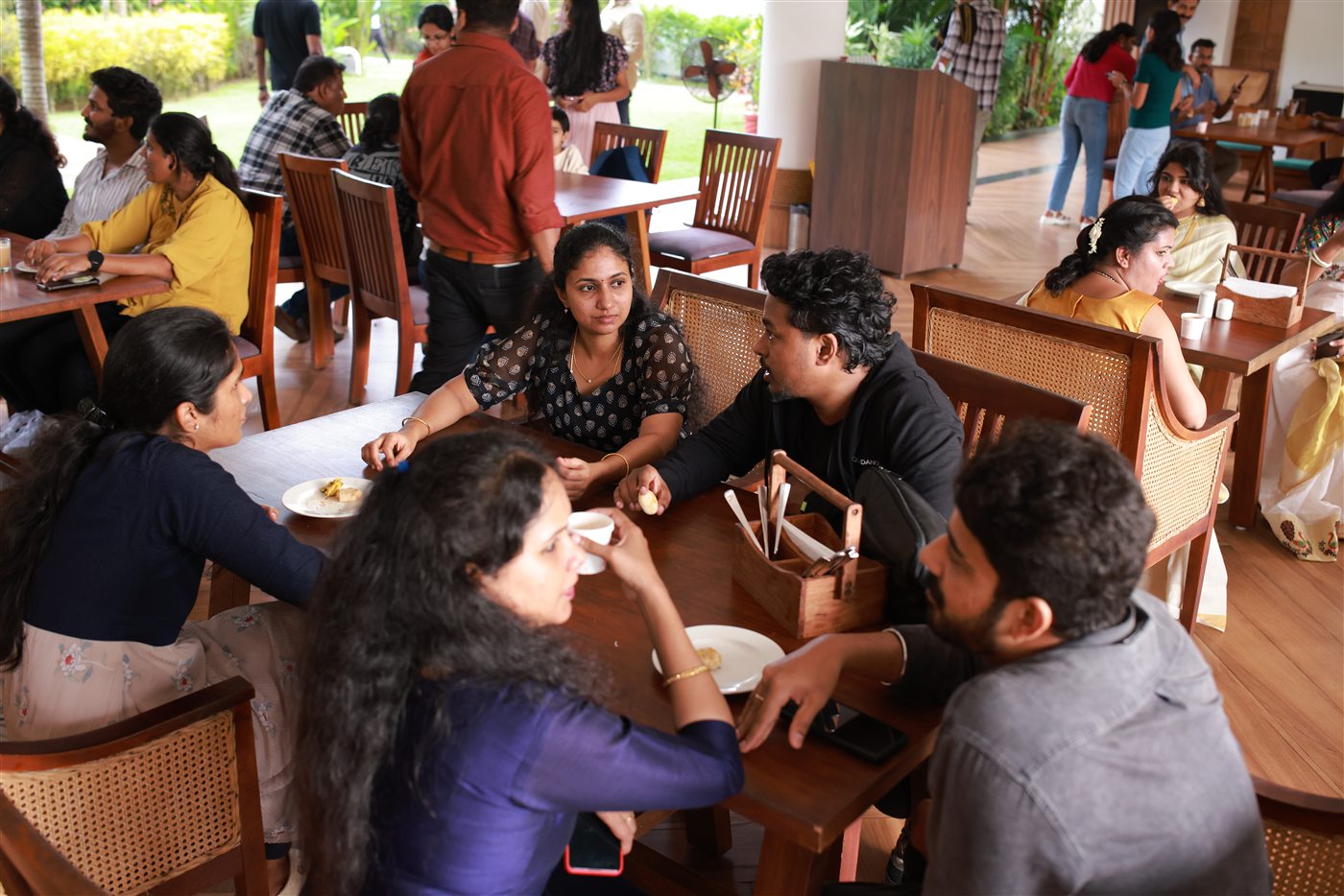 Lunch together at an outing