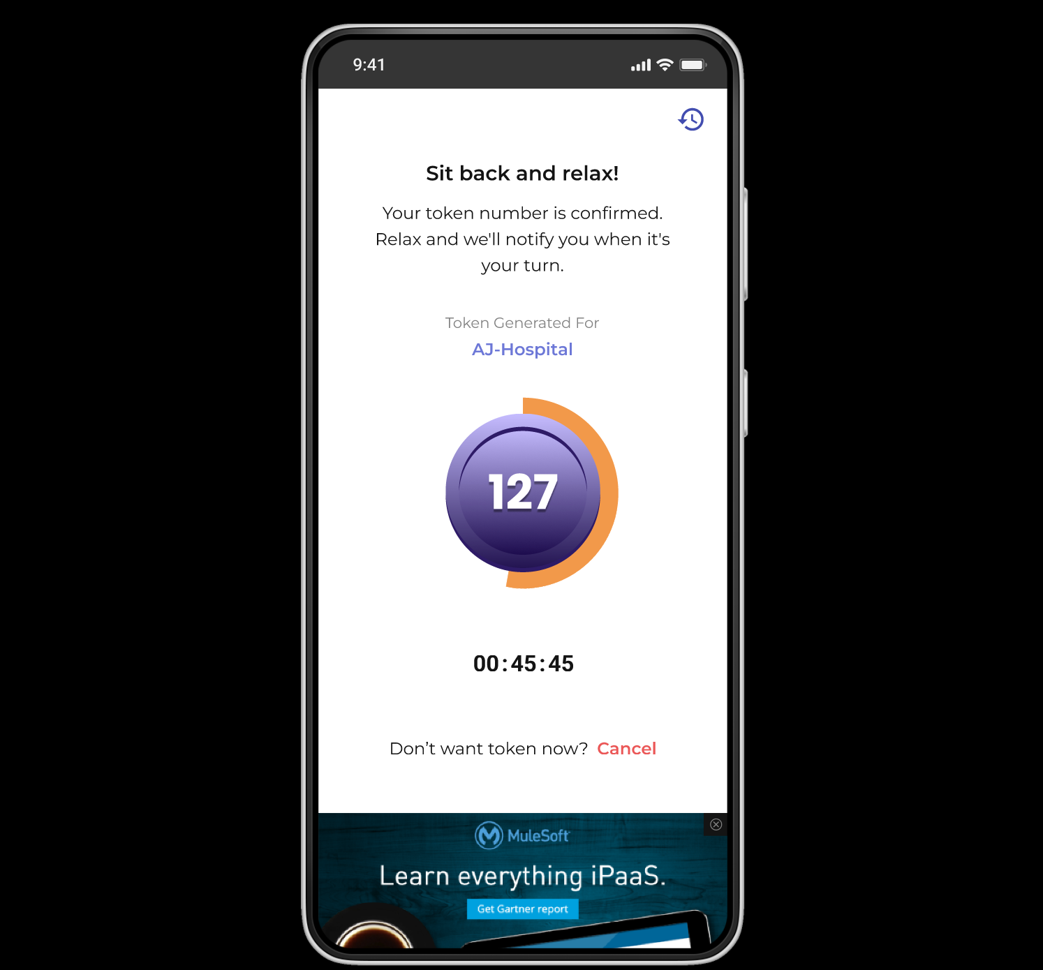 Queued app screen
