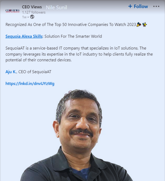 CEO Views recognition post